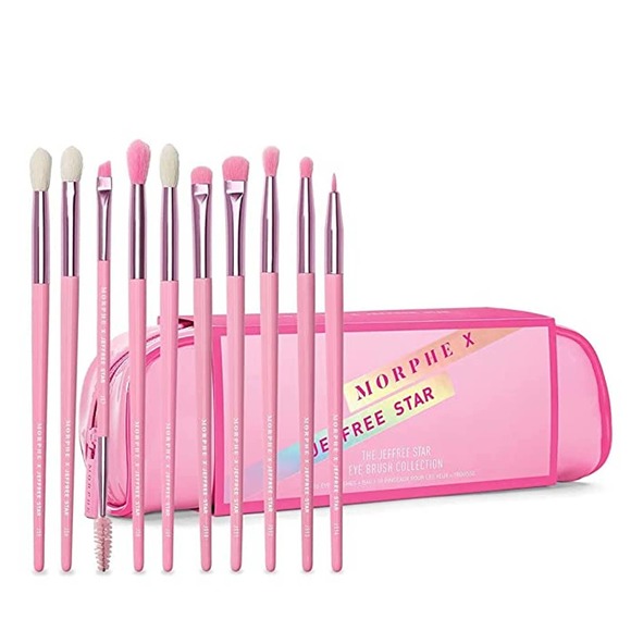 NWT Morphe x Jeffree Star Eye Brush Collection - 10 Natural & Synthetic Brushes - Picture 1 of 2